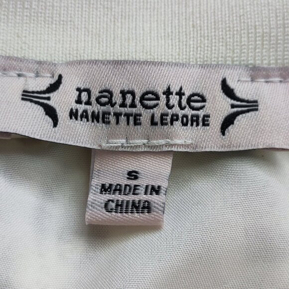 Romantic Nanette Lepore Designer Off-White Lace Floral Snap Front Jacket Sz S - Picture 6 of 7